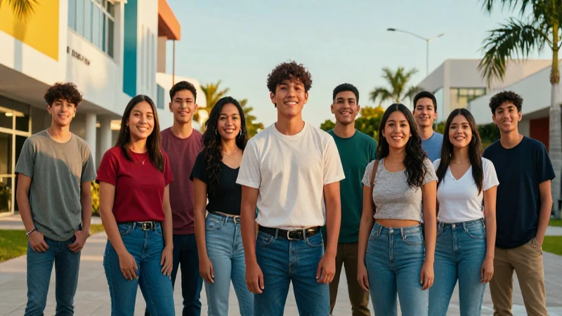 Jóvenes mexicanos vibrantes en luz dorada