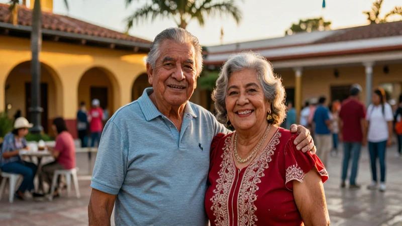 Cuáles son los módulos INAPAM abiertos en la CDMX 85 Pareja mexicana feliz en vibrante atardecer
