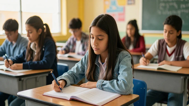 Estudiante mexicano enfocado en el éxito