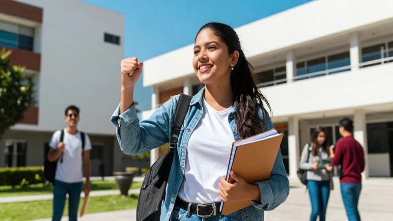 Estudiante universitario de México, éxito académico y becas