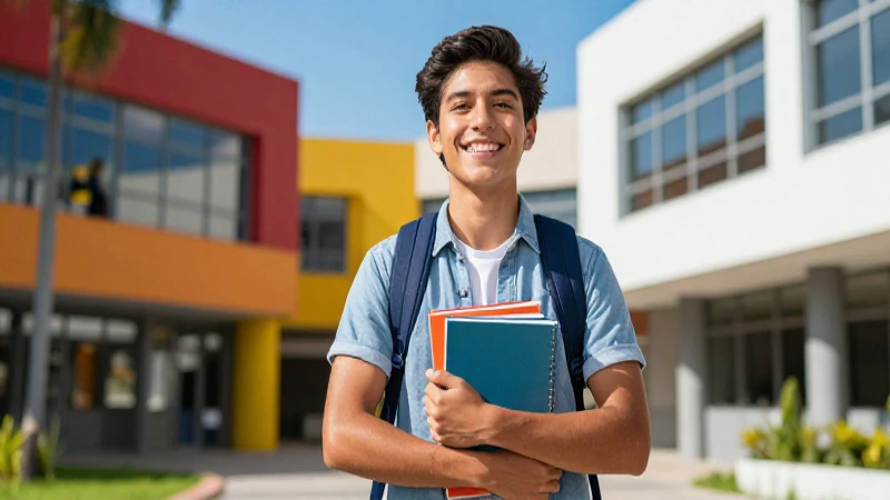 Joven estudiante mexicano celebra éxito académico