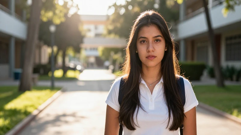Estudiante mexicano ambicioso con luz dramática