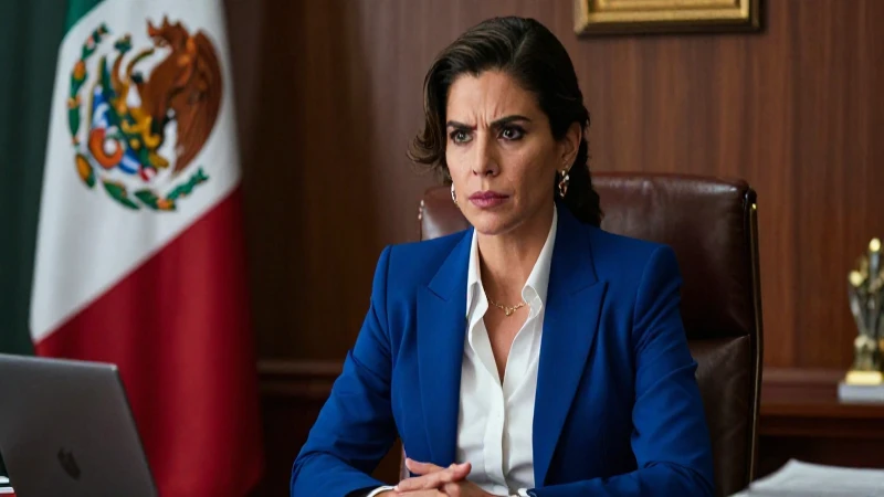 Mujer mexicana fuerte en oficina profesional