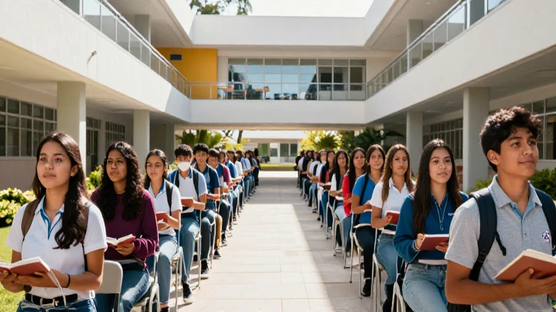Estudiantes mexicanos soñando con un futuro brillante