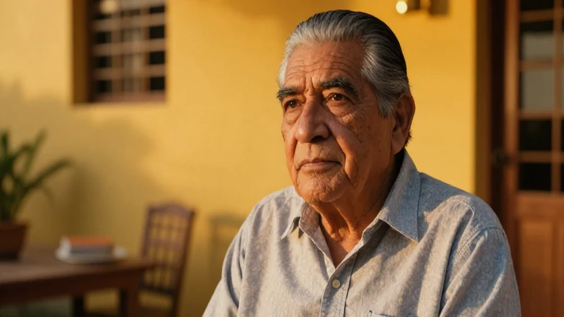Retrato cinematográfico de anciano mexicano