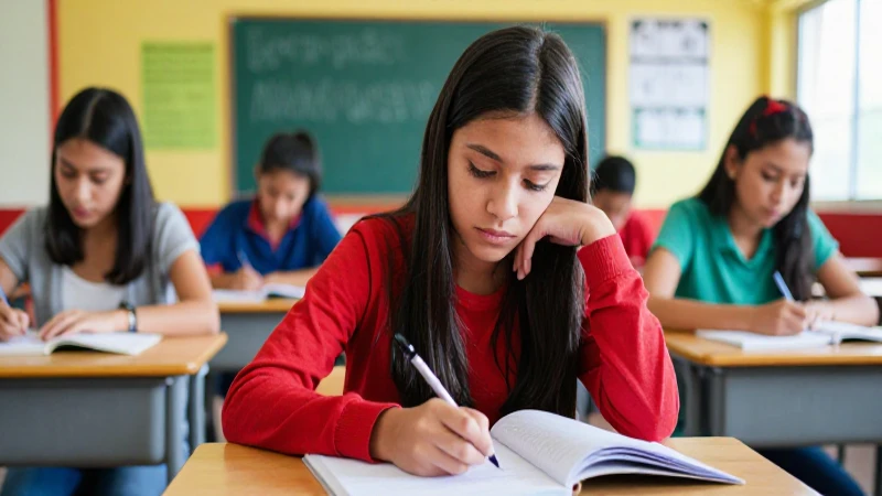 Estudiante mexicano brillante estudia en moderno entorno