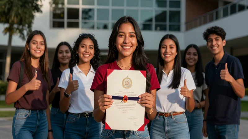 Estudiantes mexicanos celebrando su graduación universitaria