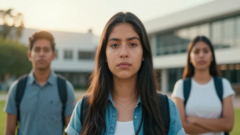 Retrato vibrante y aspiracional en campus moderno