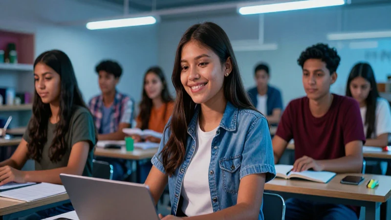 Jóvenes mexicanos en un taller vibrante