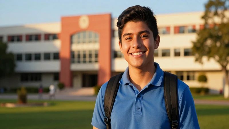 Estudiante mexicano exitoso en el campus