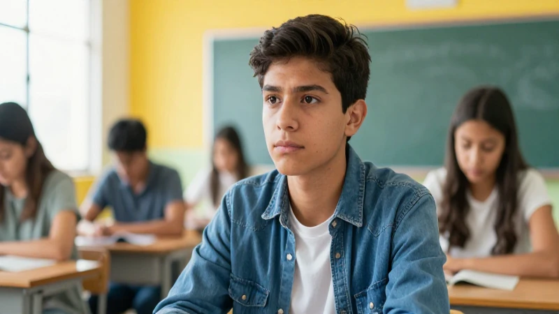 Joven mexicano estudia con determinación