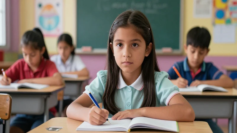 Alumno mexicano exitoso en aula moderna