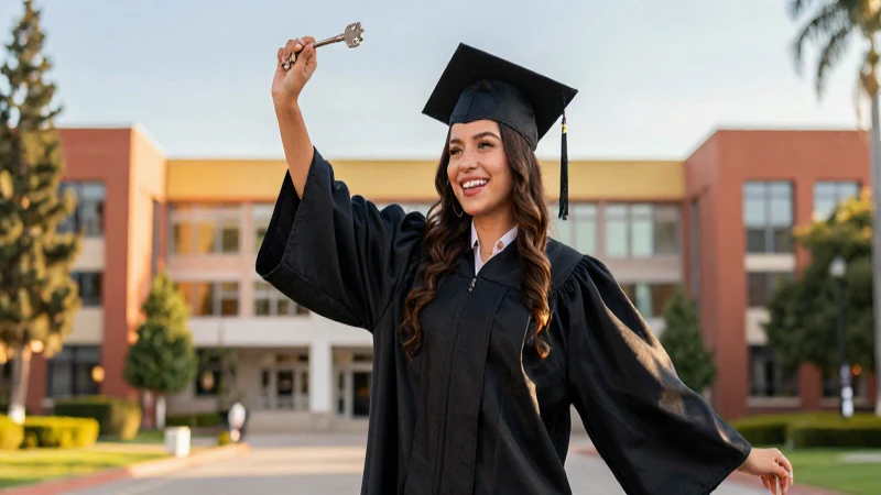 Mujer mexicana graduada triunfa en la universidad