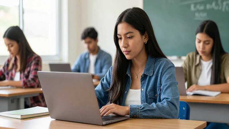 Estudiante mexicano estudiando con alta calidad