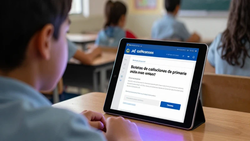 Boletas escolares digitales accesibles en línea