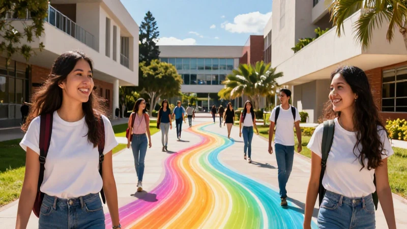 Estudiante mexicano diverso en campus moderno y soñado