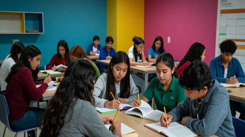 Estudiantes mexicanos en campus moderno y vibrante