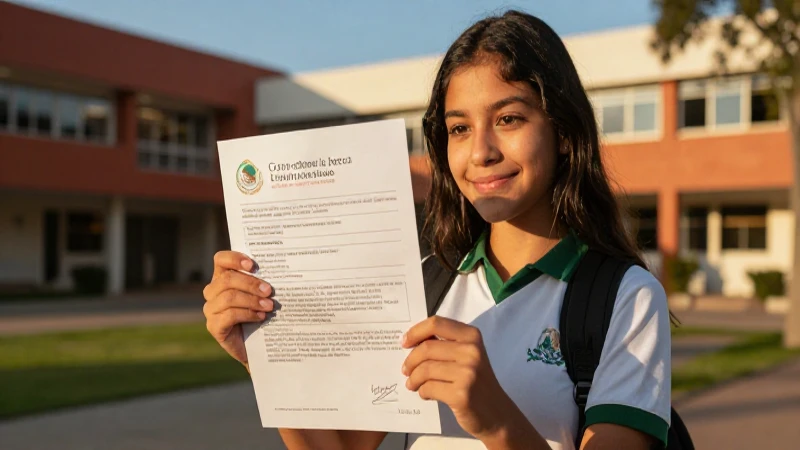 Estudiante mexicano con CURP para beca