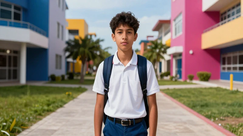 Joven estudiante mexicano soñando con el éxito