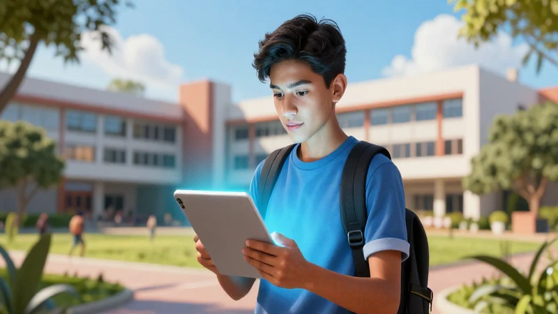 Joven mexicano determinado con tablet digital