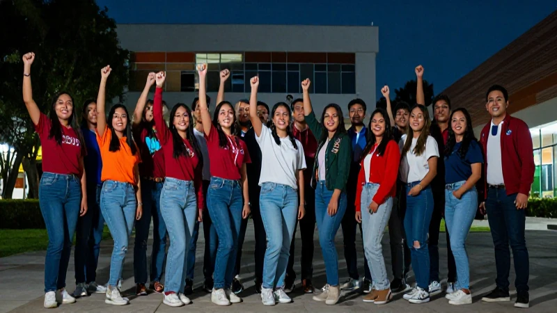 Estudiantes mexicanos celebrando sus logros universitarios con estilo