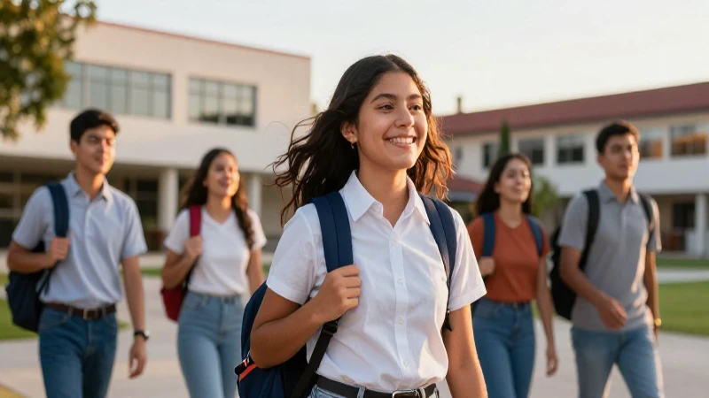 Estudiante mexicano sonriente representa el futuro