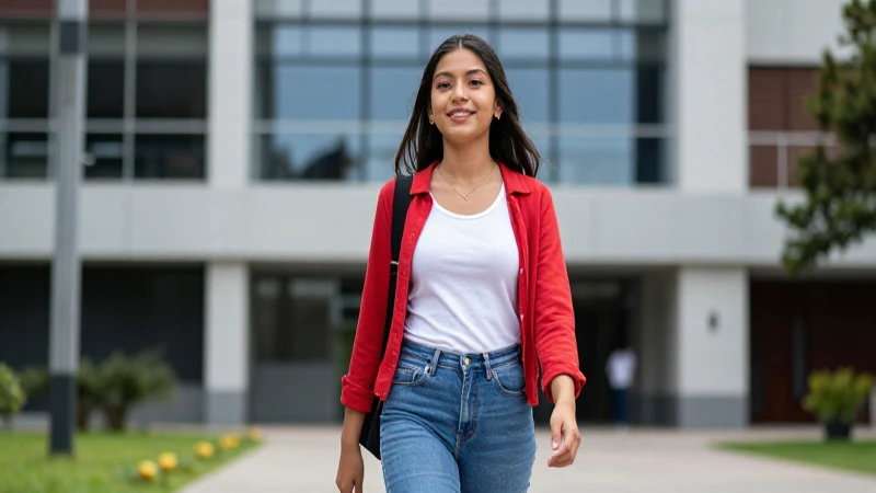 Joven estudiante mexicano camina hacia un futuro brillante