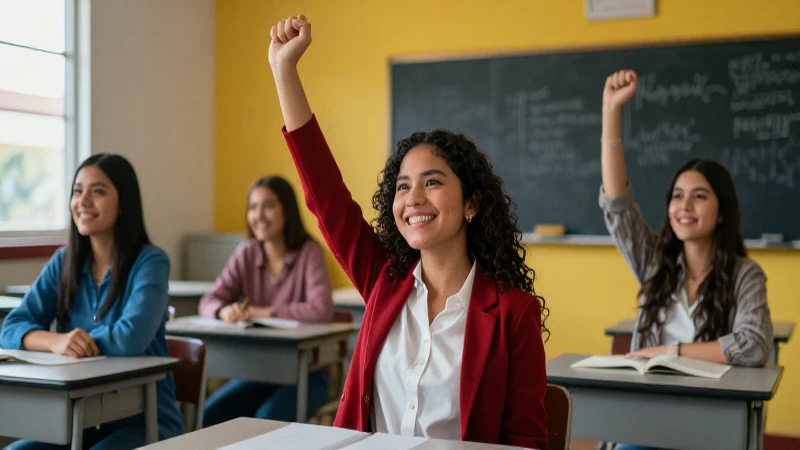 Estudiante mexicano celebra éxito en clase moderna