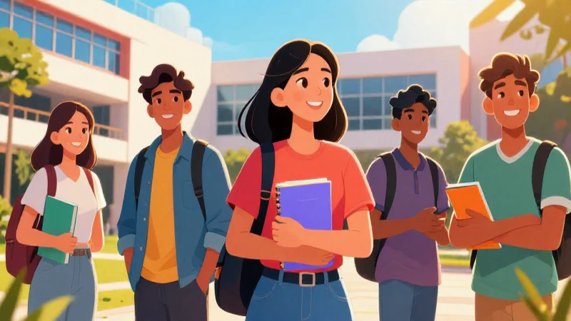 Ilustración digital de éxito universitario mexicano