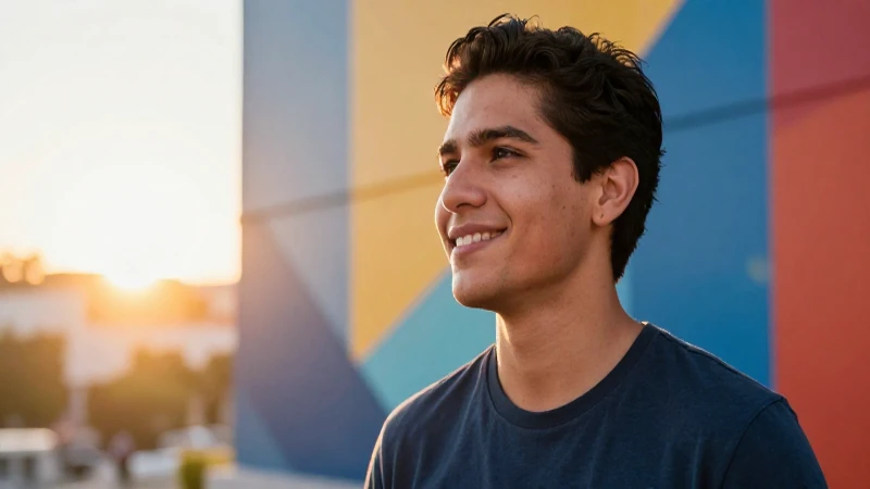 Joven mexicano sonríe ante un amanecer de progreso legal