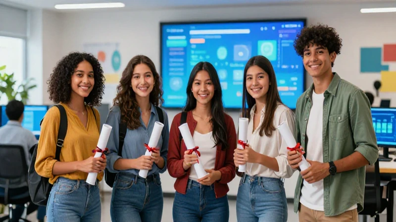 Estudiantes mexicanos celebran éxito académico en entorno moderno