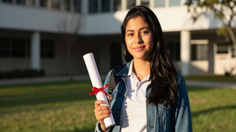Estudiante mexicano celebra logro bajo el sol