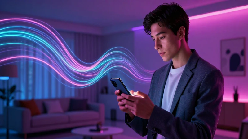 Joven enfocado en tecnología digital moderna