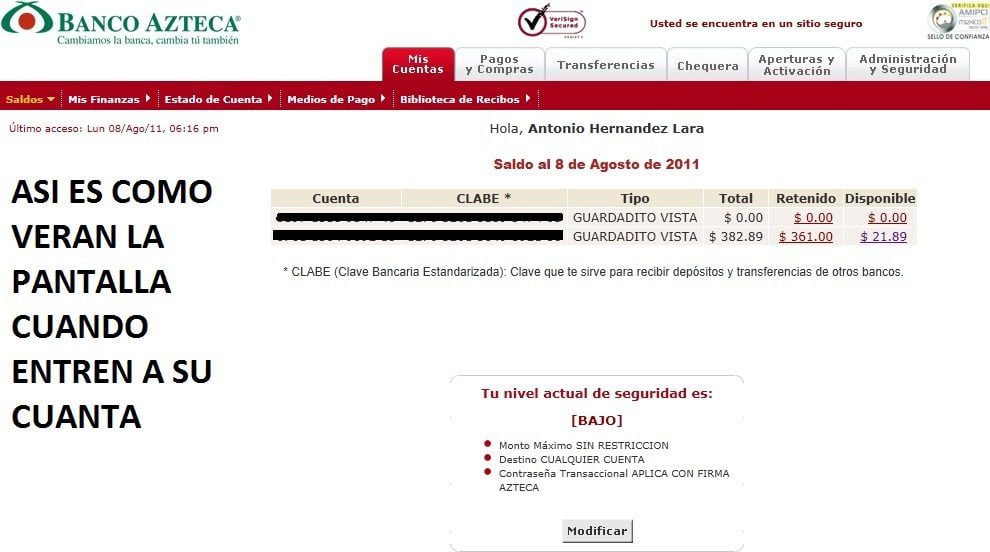 obten tu clabe interbancaria en banco azteca sigue estos pasos