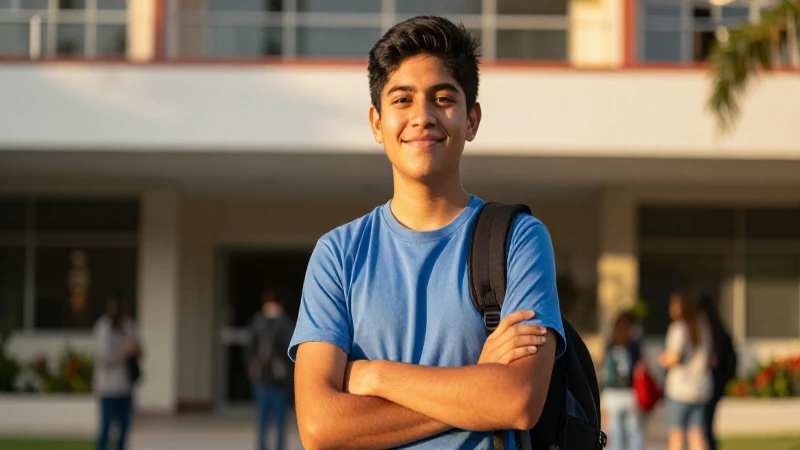 Joven mexicano estudia con éxito en luz dorada