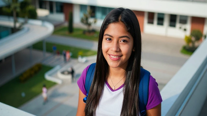 Retrato vibrante de estudiante mexicano sonriente