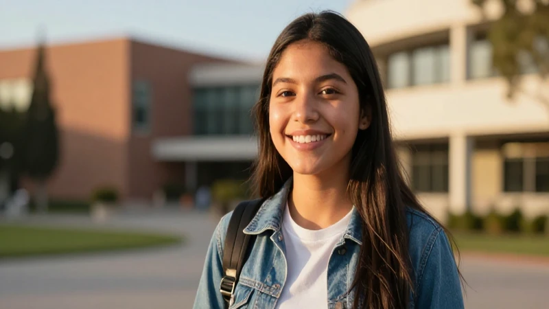 Retrato vibrante de estudiante mexicano triunfante