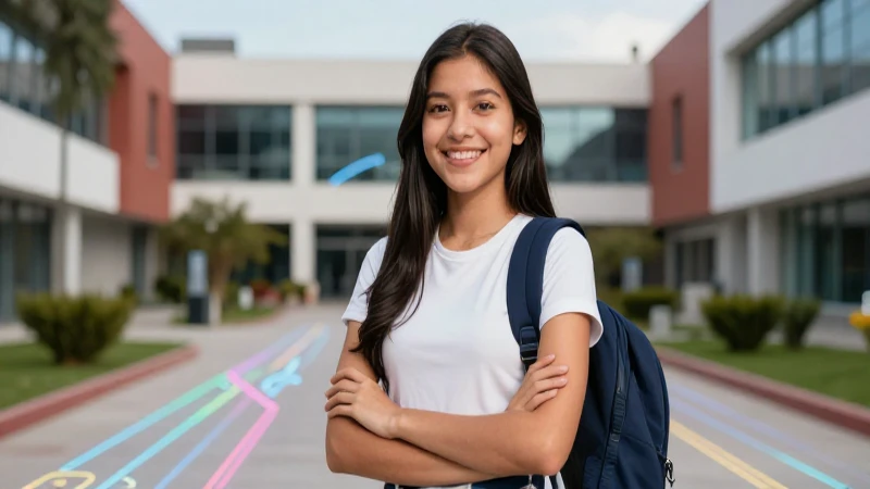 Joven mexicano exitoso en campus universitario
