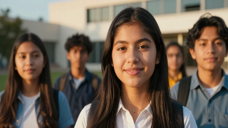 Estudiante mexicano diverso en entorno académico profesional