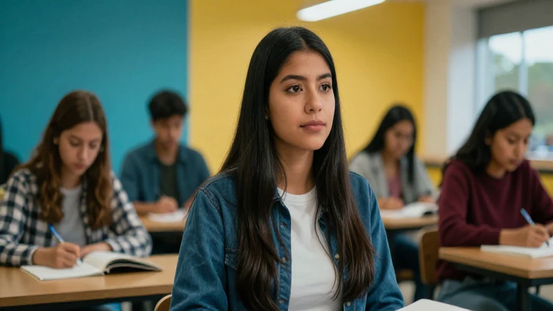 Estudiante mexicano moderno en campus vibrante