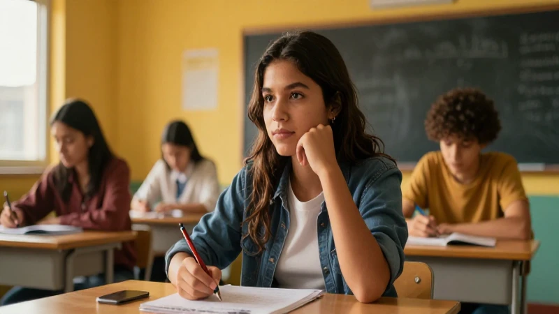 Estudiante mexicano vibrante, éxito y progreso