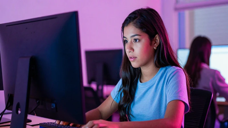 Estudiante mexicano enfocado en entorno educativo profesional