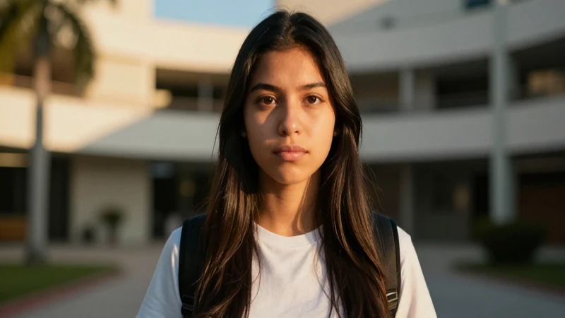 Retrato vibrante de estudiante mexicano moderno