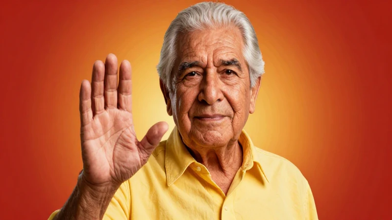 Retrato cinemático de hombre mayor mexicano