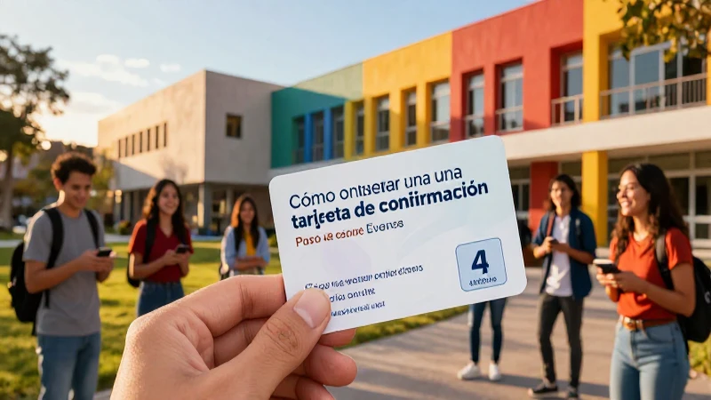 Lleva tu tarjeta de confirmación al evento