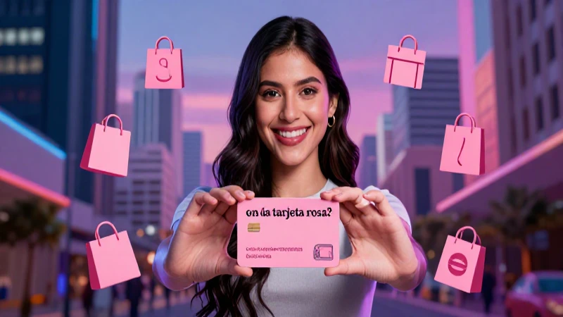 Mujer en Monterrey promoviendo ahorros con tarjeta rosa