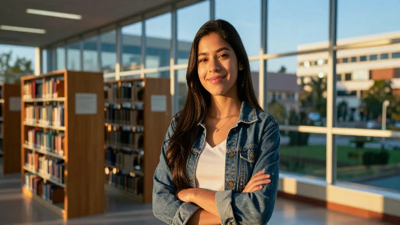 Retrato de estudiante mexicano exitoso