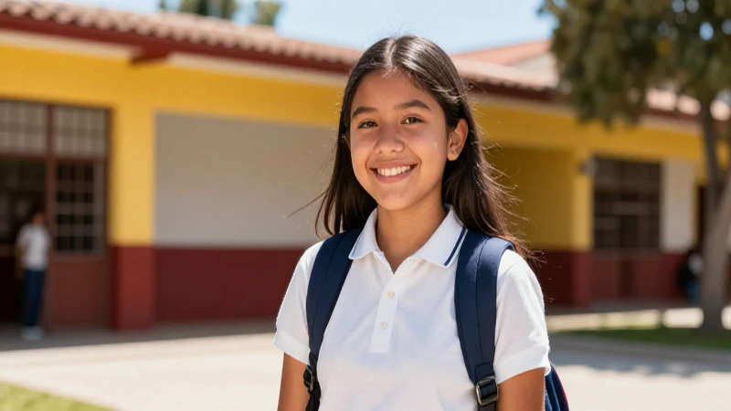 Retrato vibrante de estudiante mexicano en Sonora