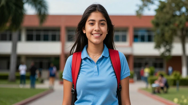 Retrato dinámico de estudiante universitario mexicano
