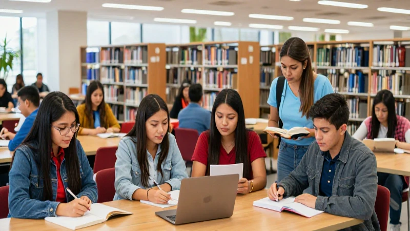 Estudiantes mexicanos colaboran en moderna biblioteca